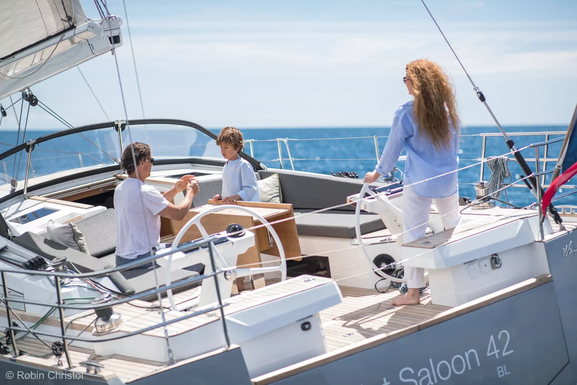 Croisière en famille a bord d'un voilier de luxe Pilot Saloon 42